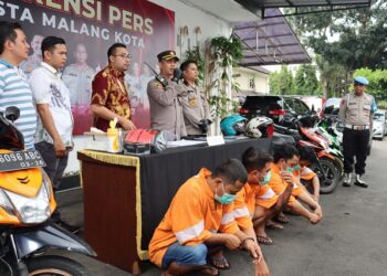 Polresta Malang Kota mengungkap kasus sindikat curanmor di Kota Malang.