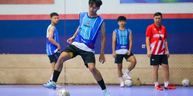 Punggawa baru Unggul FC menjalani sesi latihan jelang putaran kedua Pro Futsal League 2023.