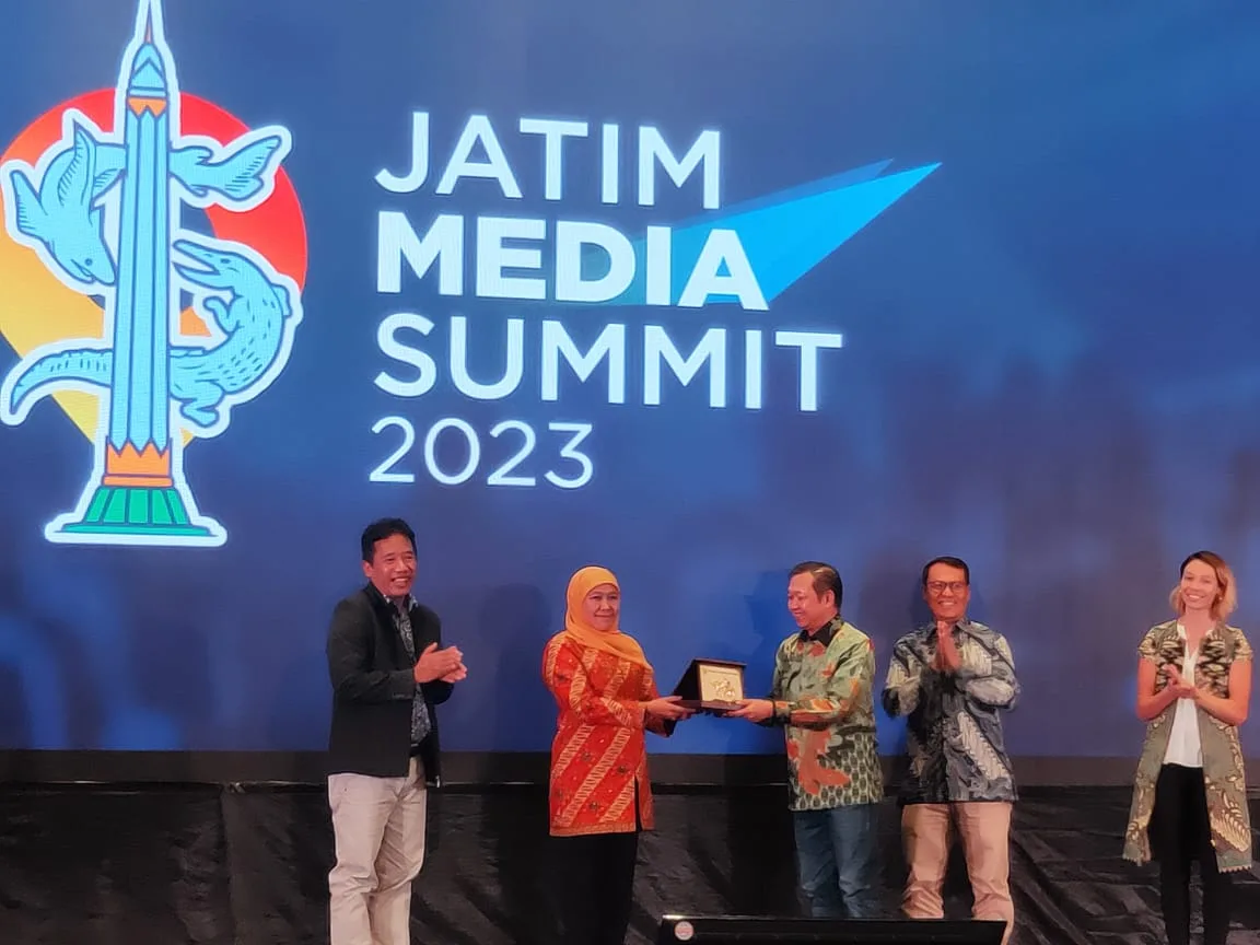 Pembukaan Jatim Media Summit sebelumnya oleh Gubernur Jatim Khofifah Indar Parawansa (24/5/2023).