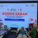 Acara donor darah oleh karyawan dan karyawati PT Pegadaian di Kantor Pegadaian Salemba.