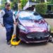 Gembok mobil parkir sembarangan