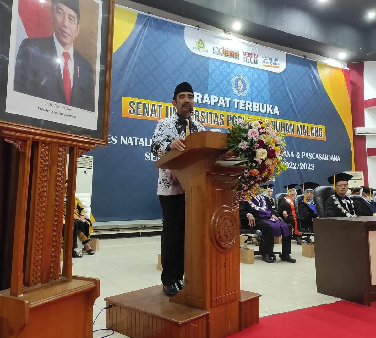 Sambutan Ketua PGRI Jatim, Teguh Sumarno (27/5/2023).