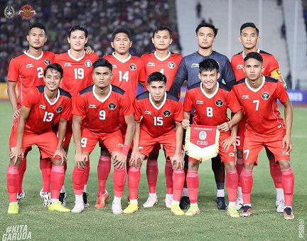 Timnas Indonesia yang berhasil menjuarai sepak bola di ajang Sea Games 2023.