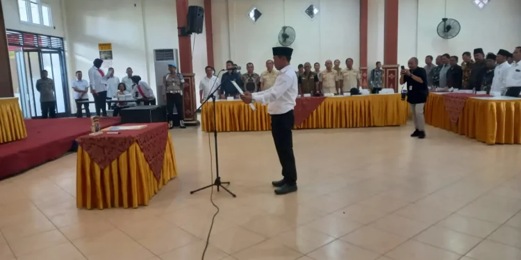 Pembacaan deklarasi siap menang dan siap kalah calon kades di Kabupaten Malang.