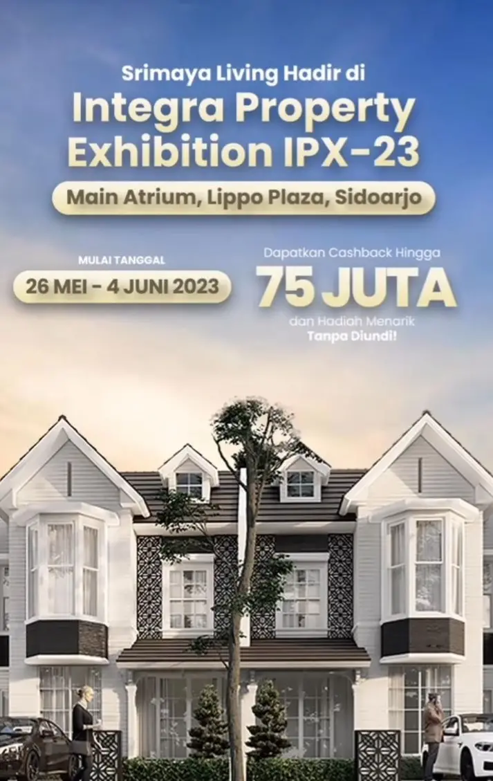 Srimaya Living beri cashback 75 juta secara langsung dan Honda Brio tanpa diundi.