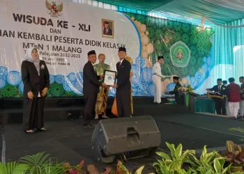 Prosesi wisuda MTsN 1 Malang.