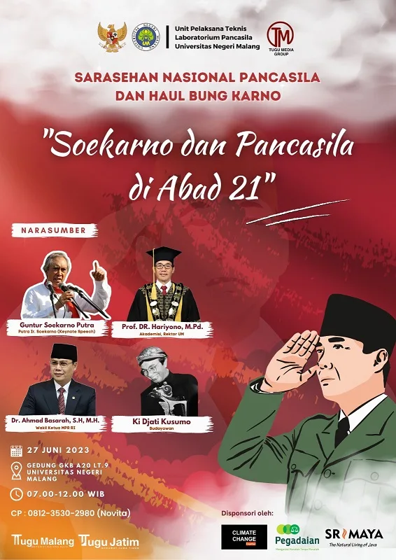 Poster acara Haul Bung Karno oleh Tugu Media Group.