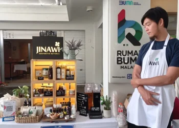 Jinawi Natural, salah satu UMKM yang turut meramaikan Pasar Sehat Malang.