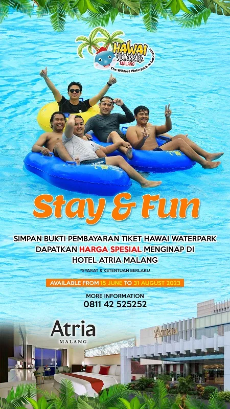 Sambut liburan, Hawai Group luncurkan promo Bundling Hawai Waterpark dan hotel Atria.