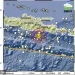 Lokasi pusat gempa yang berada 85 kilometer di barat daya Kabupaten Malang.