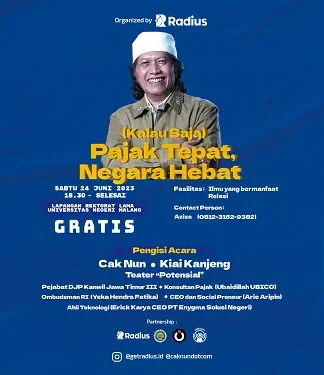 Poster acara sinau bareng Cak Nun.