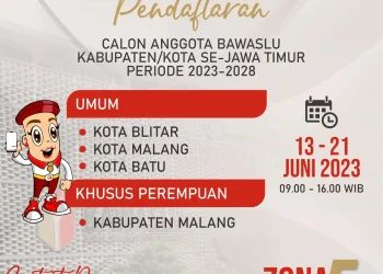 Tim Seleksi Calon Anggota Bawaslu Zona 5 Jatim Perpanjang Masa Pendaftaran