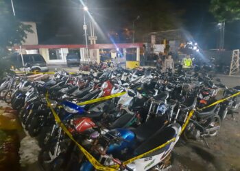 Sepeda motor yang diamankan polisi karena diduga akan digunakan untuk balap liar.
