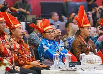 Wali Kota Malang, Sutiaji, saat menghadiri Rapat Kerja Nasional (Rakernas) XVI Asosiasi Pemerintah Kota Seluruh Indonesia (APEKSI)Tahun 2023 di Makassar.