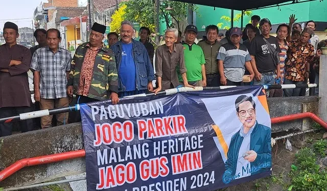 Paguyuban Juru Parkir Malang Heritage mendeklarasikan mendukung Muhaimin Iskandar menjadi presiden 2024.