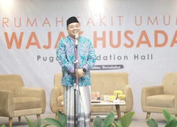 drh. Puguh Wiji Pamungkas ungkapkan syukur dalam acara tasyakuran haji.