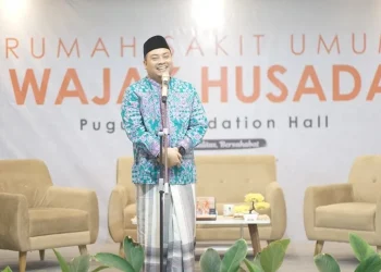 drh. Puguh Wiji Pamungkas ungkapkan syukur dalam acara tasyakuran haji.