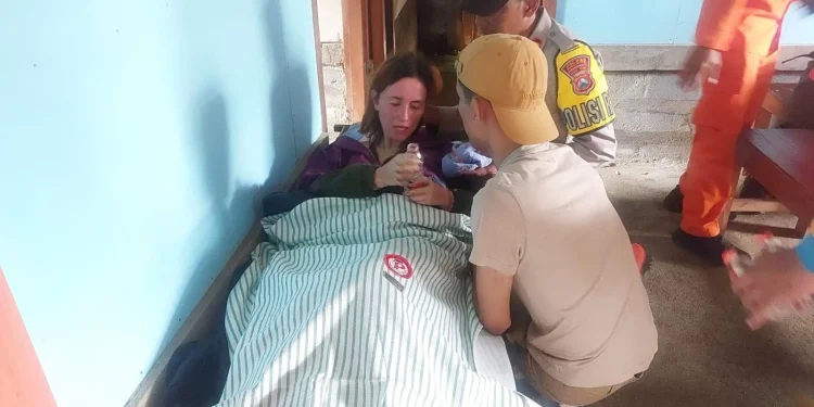 Ana Brieva Ramirez setelah dibawa ke posko pencarian.
