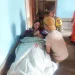 Ana Brieva Ramirez setelah dibawa ke posko pencarian.
