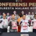 Satresnarkoba Polresta Malang Kota mengungkap kasus peredaran narkoba.