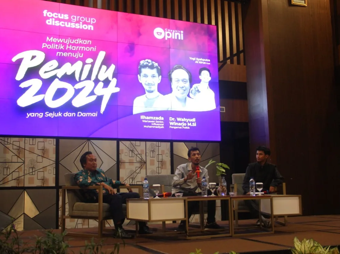 Influencer Ilham Zada dalam FGD penguatan literasi politik menuju Pemilu 2024. 
