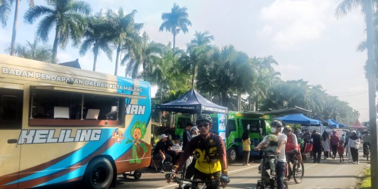 Suasana Car Free Day yang digelar oleh Pemerintah Kota (Pemkot Malang).