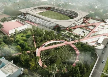 Desain Stadion Gelora Brantas bertajuk 'Sasana Pandu' yang memenangi sayembara. Renovasi Stadion Gelora Brantas masih terus digagas.