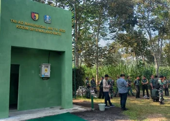 Sumur bor pemberian TNI AD di Desa Pringu, Kecamatan Bululawang, Kabupaten Malang.