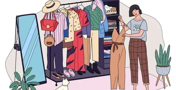 Ilustrasi tampil stylish.