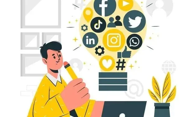 Ilustrasi Penggunaan Media Sosial di Berbagai Platform.