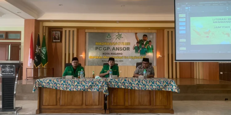 Acara Madrasah Siber Ansor, Kota Malang, Minggu (13/9/2023).