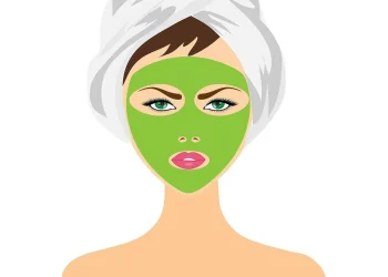 Ilustrasi masker wajah.