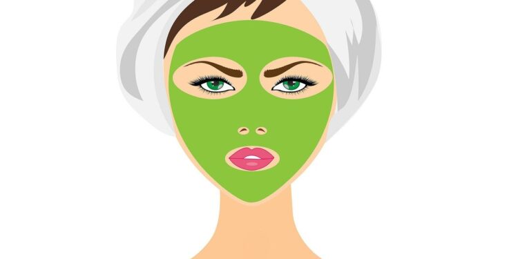 Ilustrasi masker wajah.
