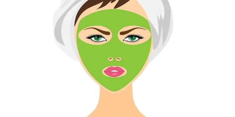 Ilustrasi masker wajah.