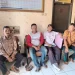 Akrom (kaus abu-abu merah) telah sampai di Wonosalam, Demak, Jawa Tengah, dengan selamat.