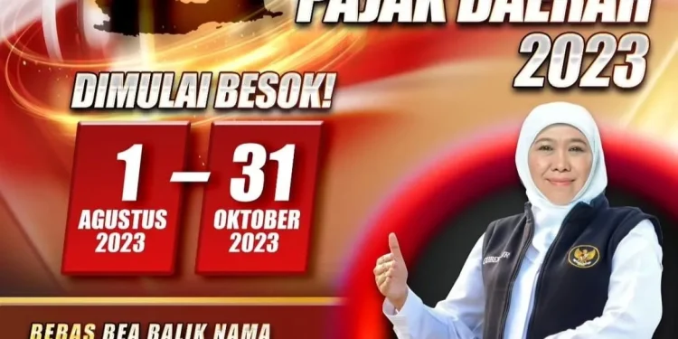 Jadwal pembebasan pajak kendaraan.