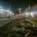 diguyur hujan deras, jalanan banjir sampah