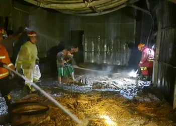 kebakaran gudang dupa