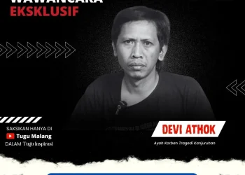 Devi Athok, salah satu ayah korban tragedi Kanjuruhan yang memperjuangkan keadilan untuk anaknya hingga saat ini