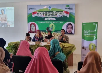 Suasana gelaran seminar digital marketing oleh Pegadaian Area Malang.