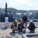 Kejari Kota Malang melakukan pemantauan secara langsung revitalisasi Alun Alun Tugu Kota Malang.