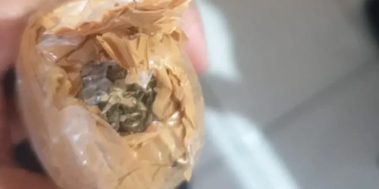 Bungkusan narkoba yang ditemukan di dalam area lapas.