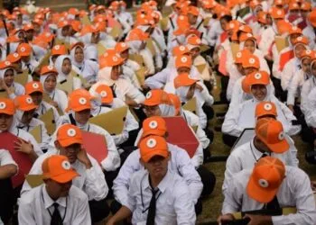 Para peserta PKKMB Institut Teknologi, Sains, dan Kesehatan RS dr Soepraoen Kesdam V/BRW.
