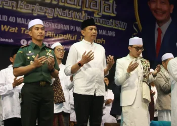 Dr. Ir. Wahyu Hidayat, M.M, Pj Wali Kota Malang, saat hadir di acara Malang Bermunajat.