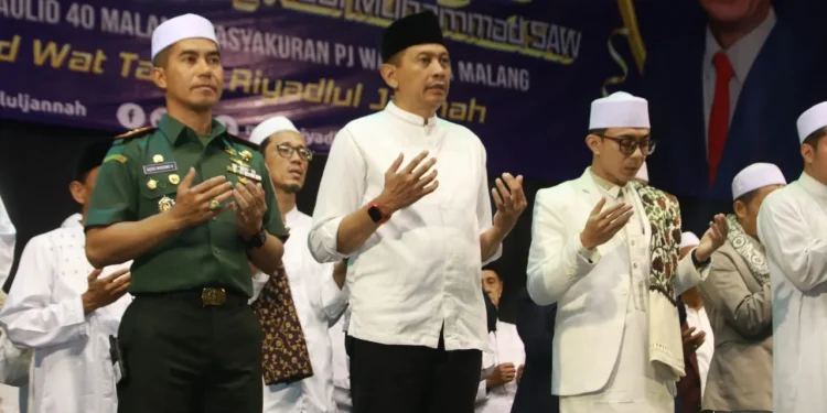 Dr. Ir. Wahyu Hidayat, M.M, Pj Wali Kota Malang, saat hadir di acara Malang Bermunajat.