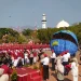 Suasana pelepasn burung dari globe raksasa yang mewarnai pembukaan Pesmaba UMM 2023.
