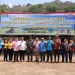Foto bersama personel Lanal Malang latihan menembak.