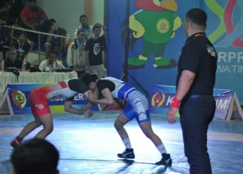 Kabupaten Malang raih gelar juara umum di cabor gulat Porprov Jatim VIII 2023.
