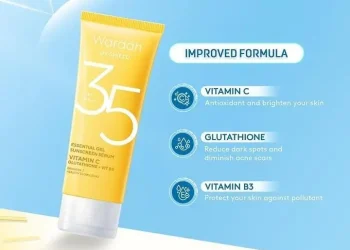 Wardah UV Shield essential sunscren gel.