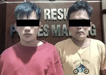 Dua tersangka curanmor yang berhasil dibekuk polisi.